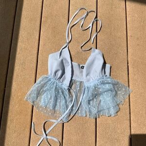 SHEIN Baby Blue Halter top